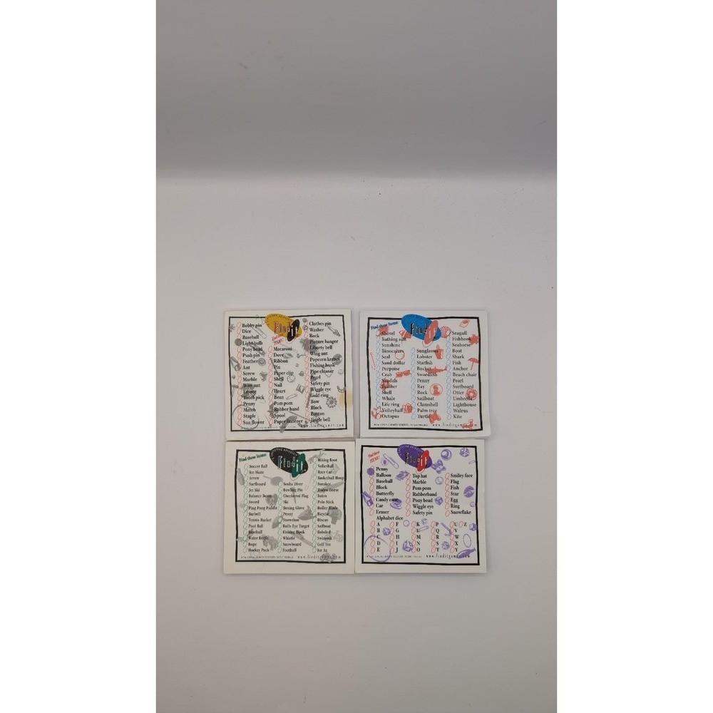 Replacement (4) Score Pads Checklists - "Find It" Contained Adventure - Cylinder
